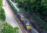 UP 9081 leads 224 north at Shelton Road